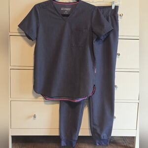 Heather Blue XS Scrub Set